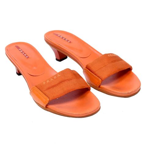 prada slip orange|prada slip on shoes.